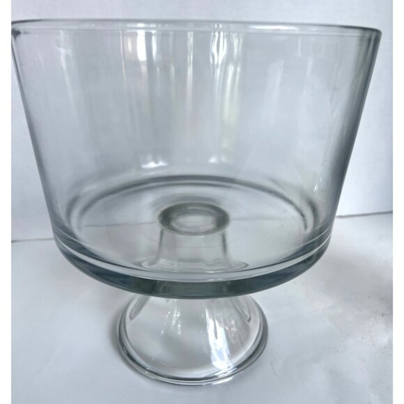 Pedestal Trifle Bowl Dessert Salad Clear Glass Serving Party Centerpiece 8.5" - Picture 1 of 8